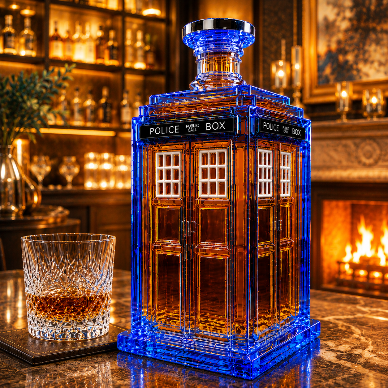 TARDIS Whiskey Bottle