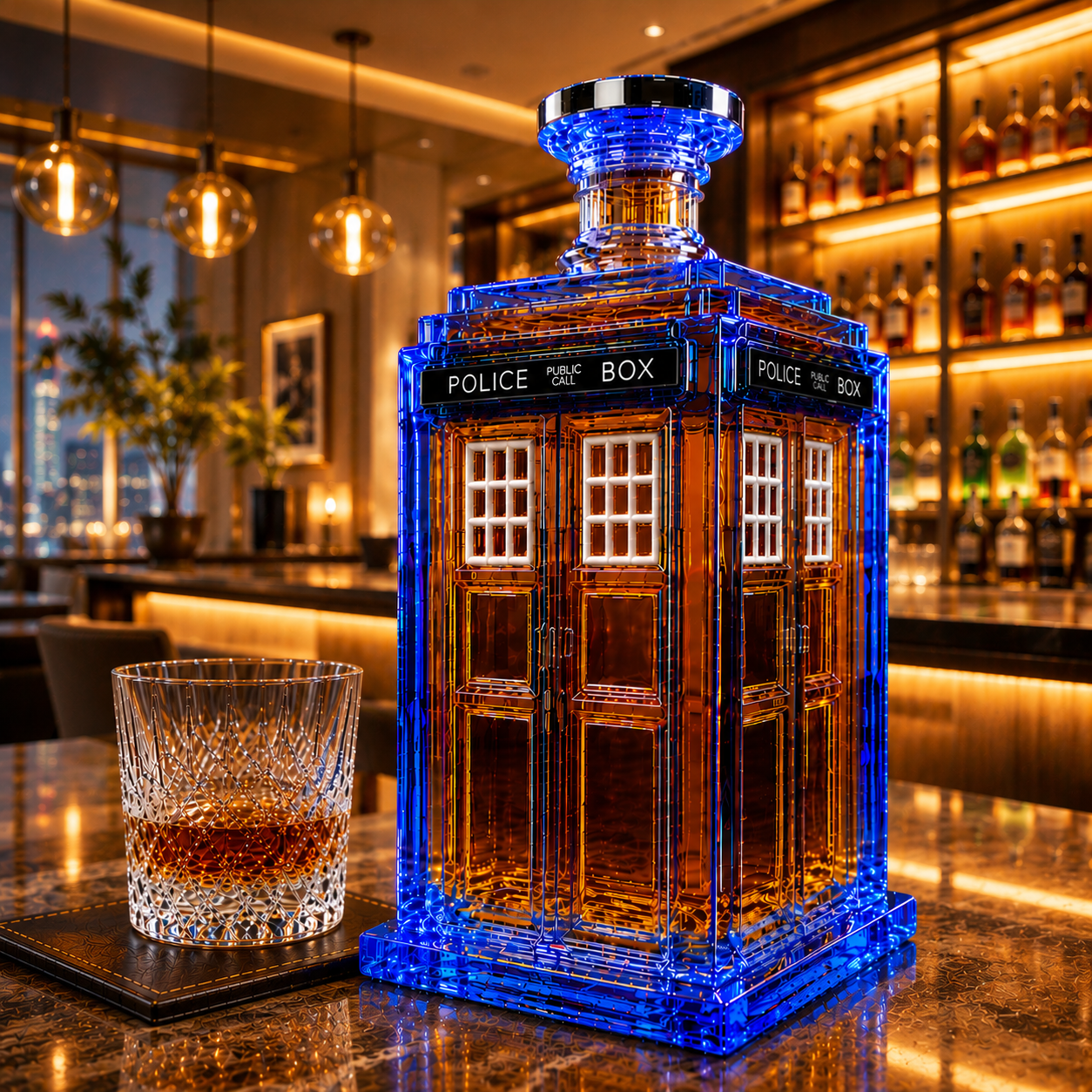 TARDIS Whiskey Bottle