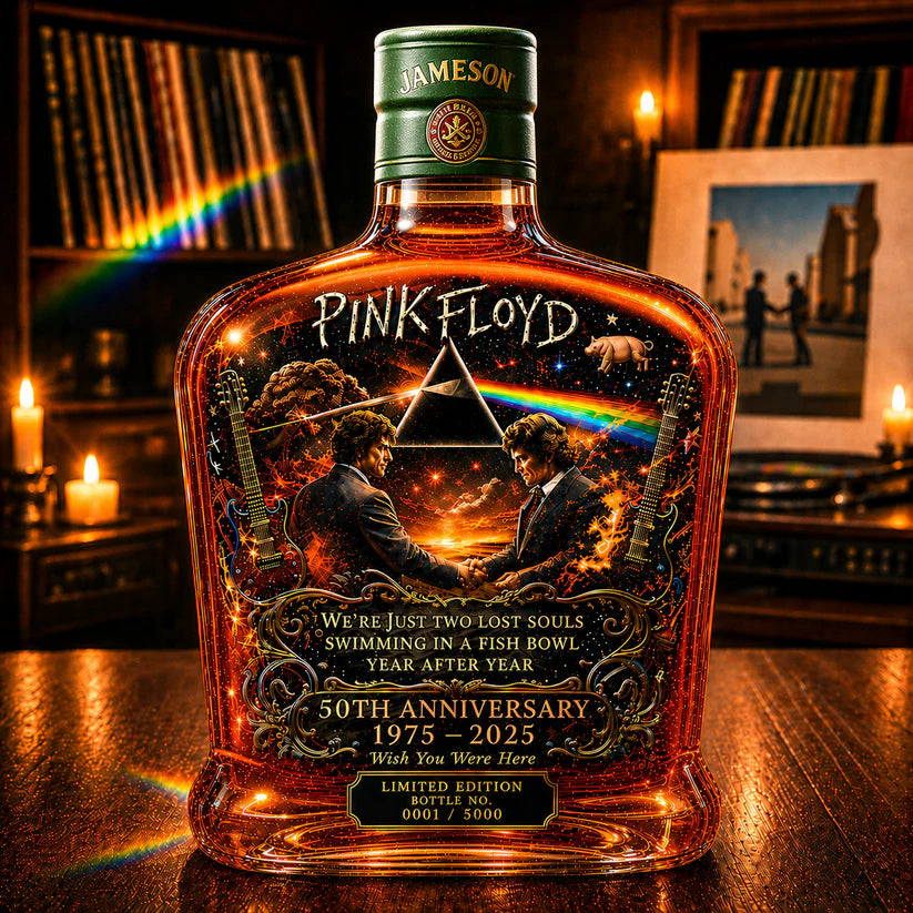 Pink Floyd – “Wish You Were Here” 50th Anniversary Collector’s Whiskey Bottle