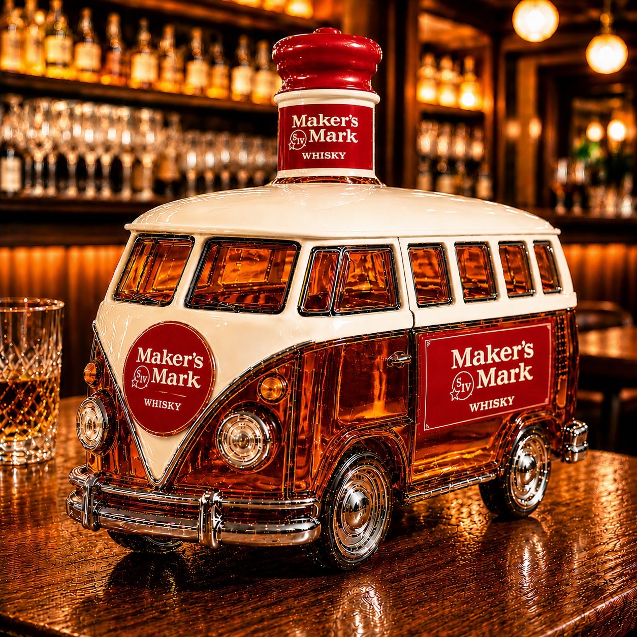 Camper Van Whiskey Bottle