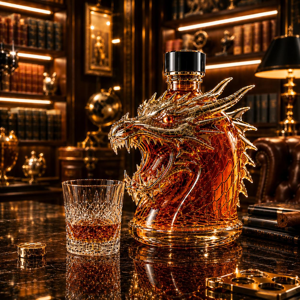 Dragon Whiskey Bottle