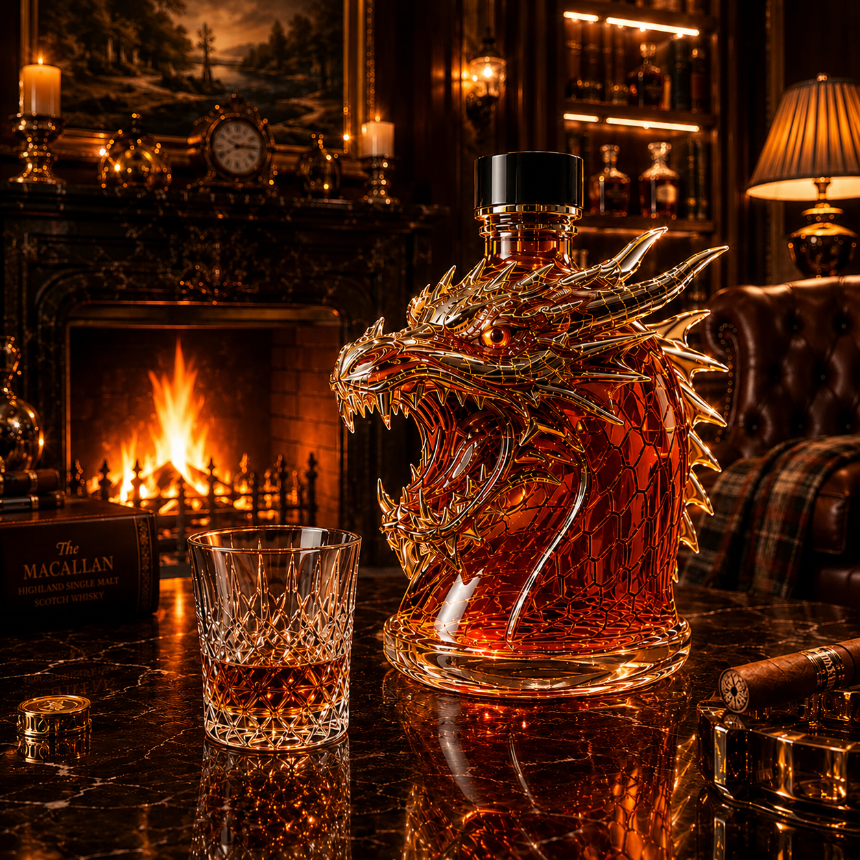 Dragon Whiskey Bottle