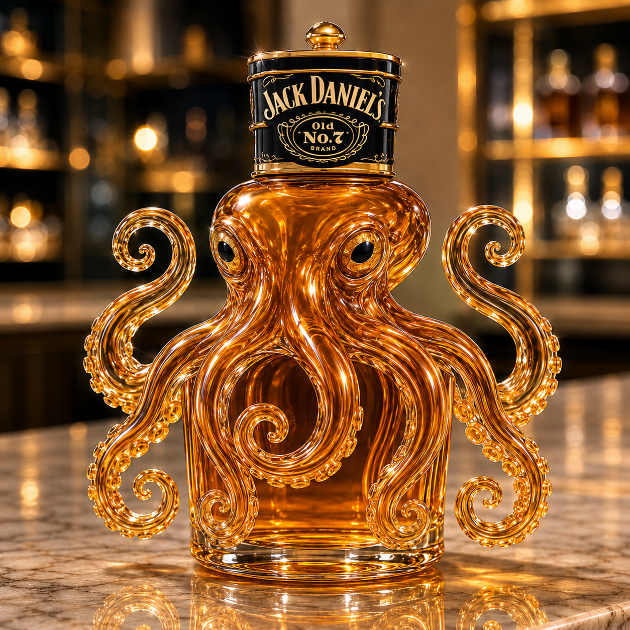 Octopus Whiskey Bottle
