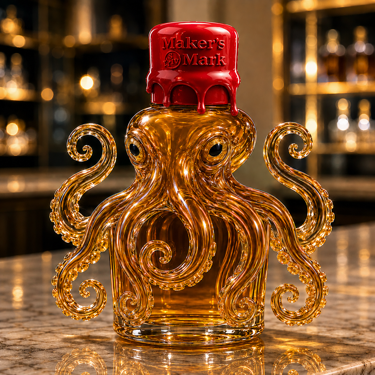 Octopus Whiskey Bottle
