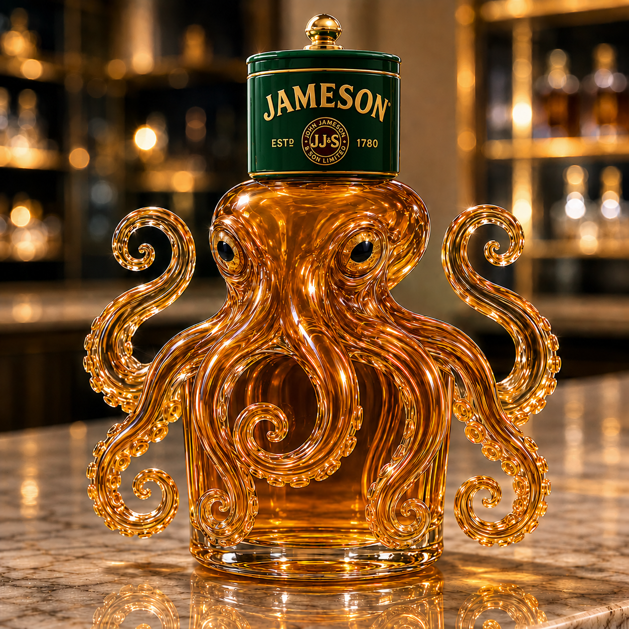 Octopus Whiskey Bottle