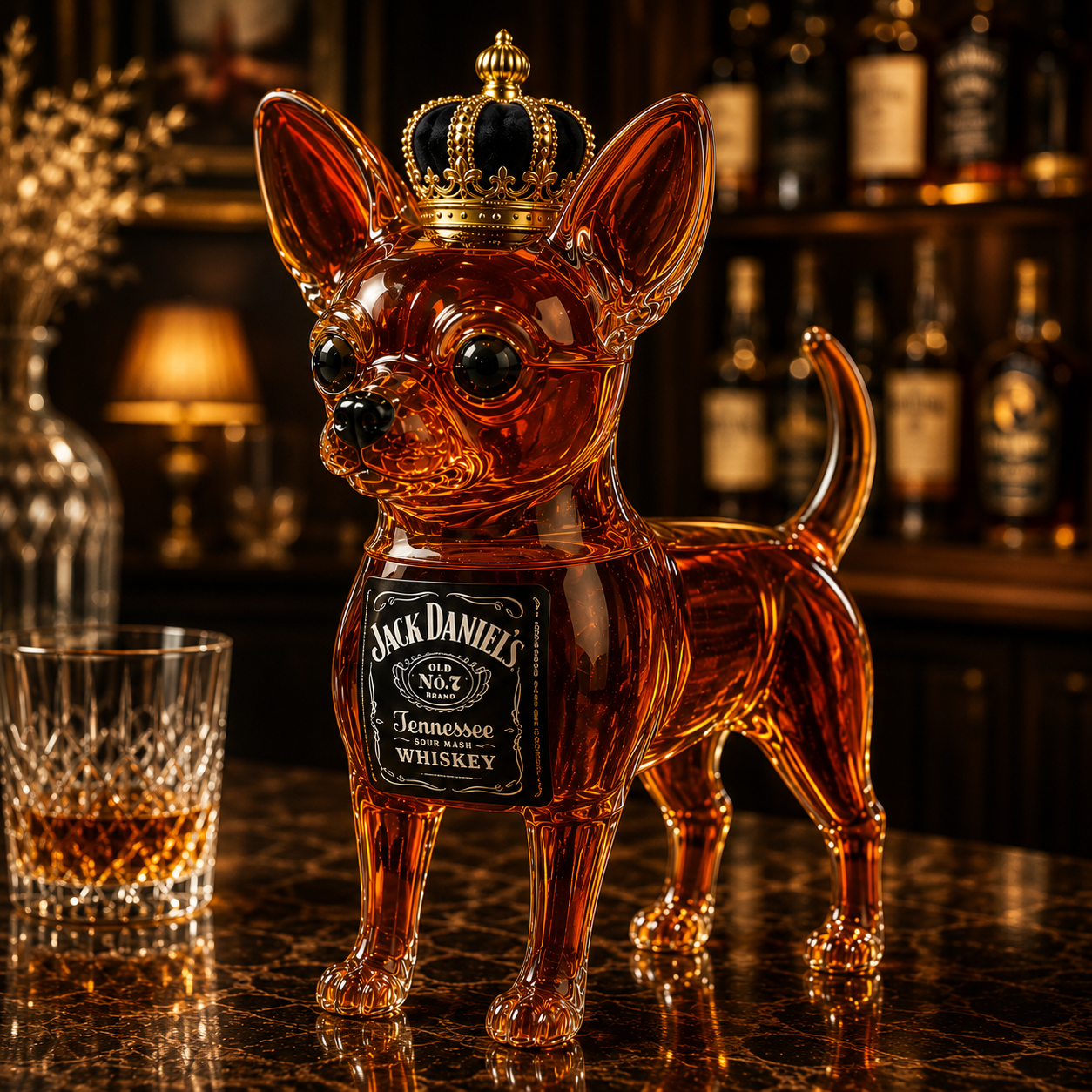 Chihuahua Whiskey Bottle