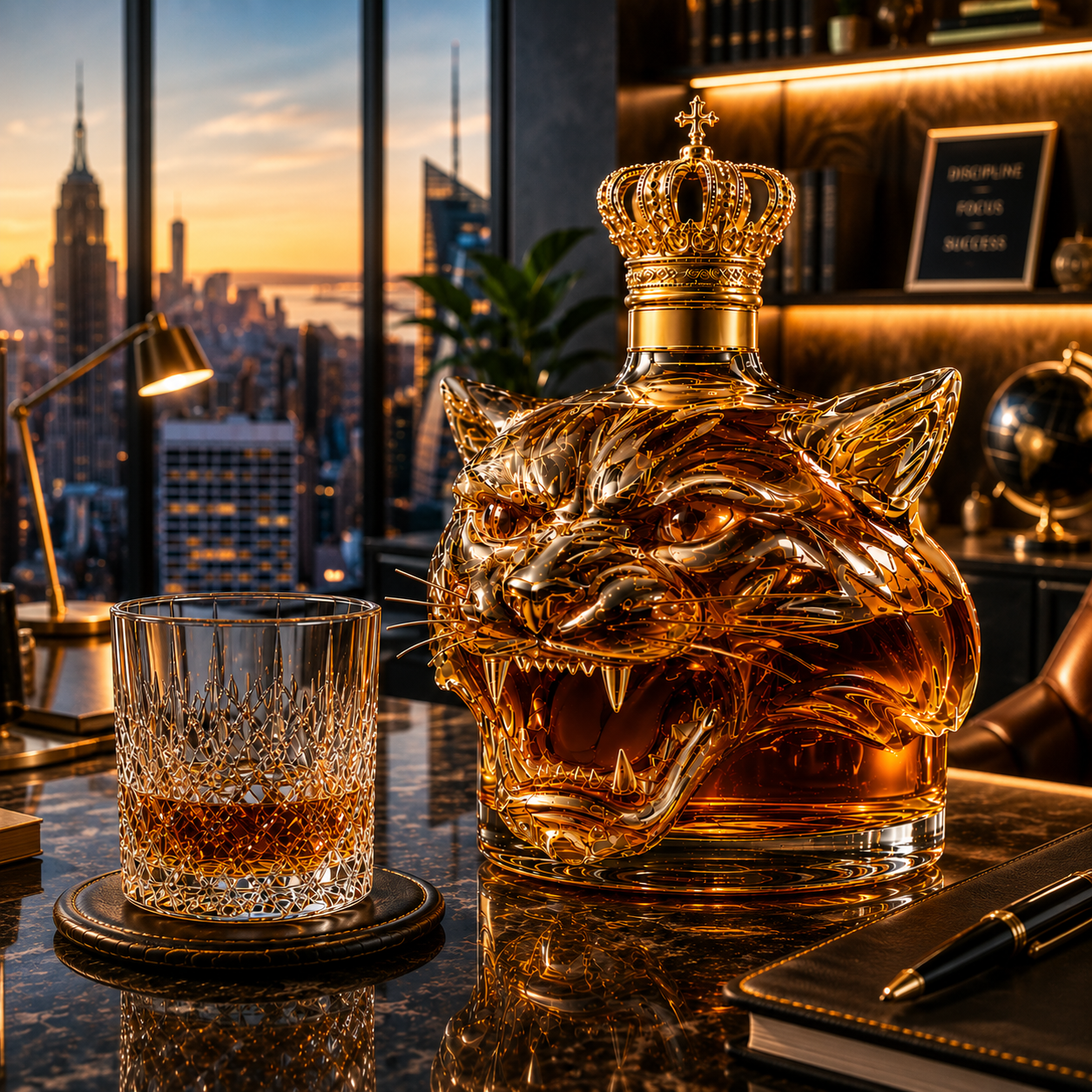 Tiger Whiskey Bottle