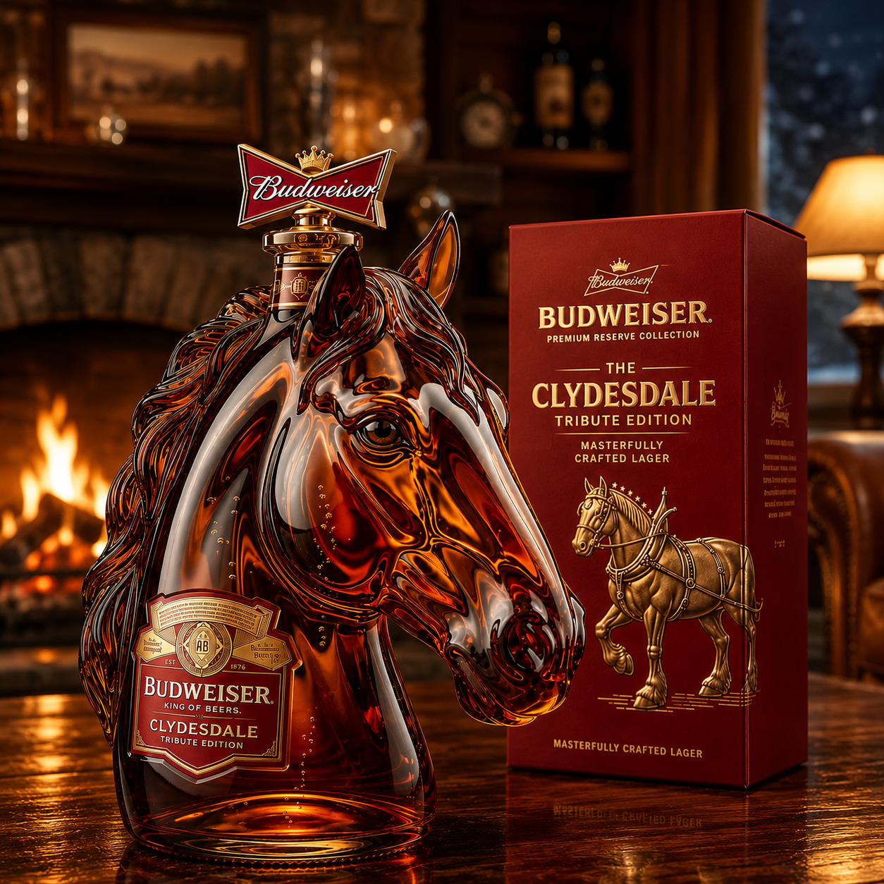 Budweiser Clydesdale Tribute Edition Whiskey Bottle