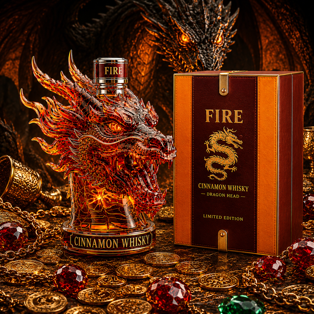 Fire Dragon Whiskey Decanter