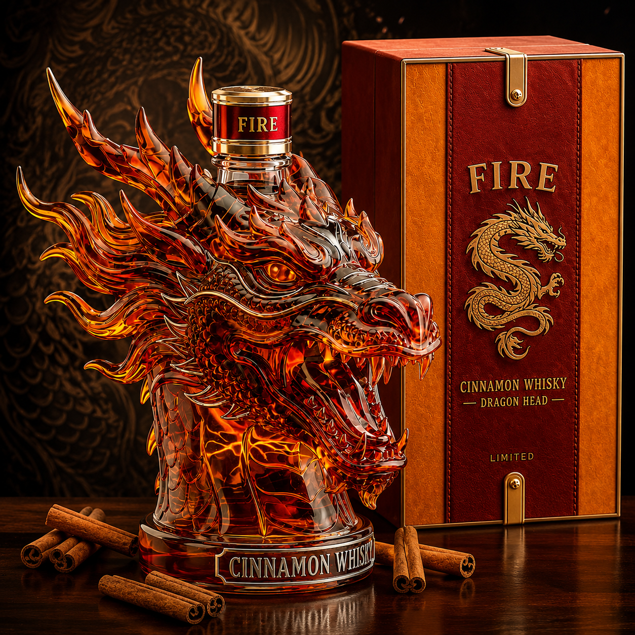 Fire Dragon Whiskey Decanter