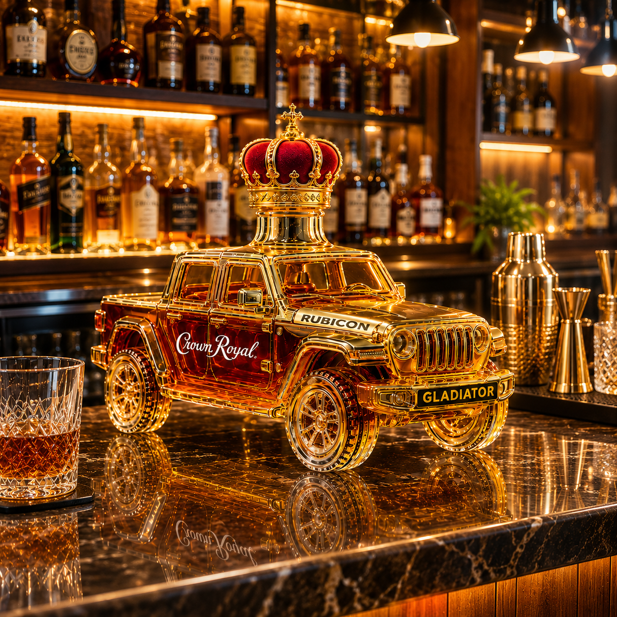 Jeep Gladiator Rubicon Whiskey Bottle