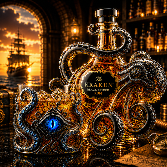 Kraken Black Spiced Rum Bottle