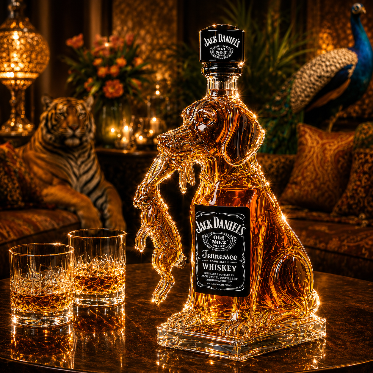 Hunting Dog Whiskey Bottle