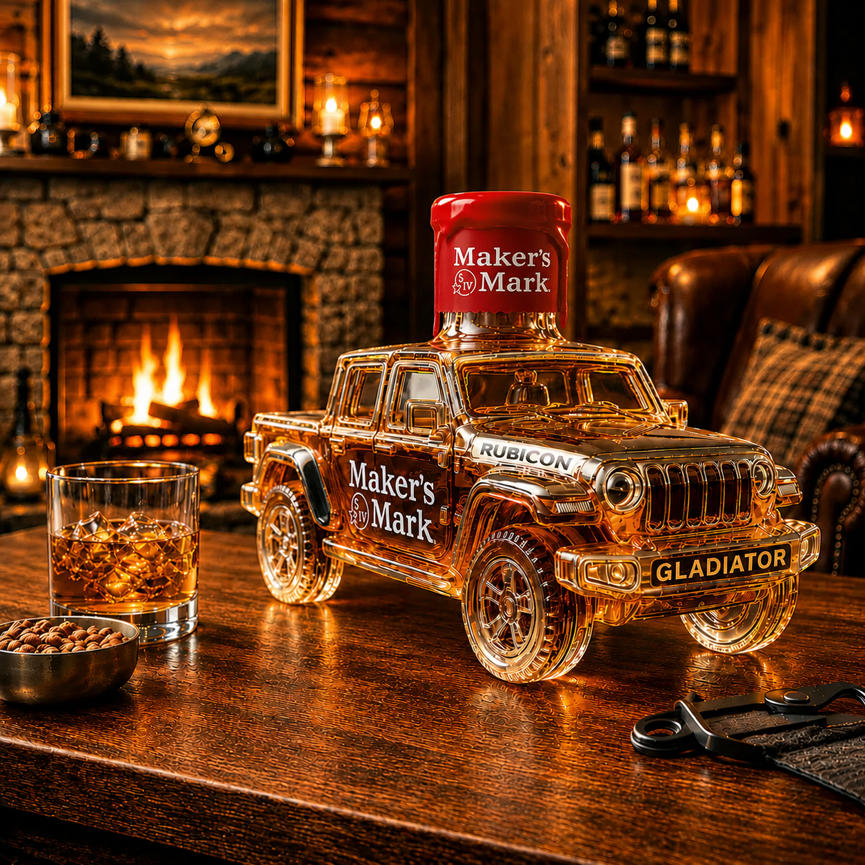 Jeep Gladiator Rubicon Whiskey Bottle