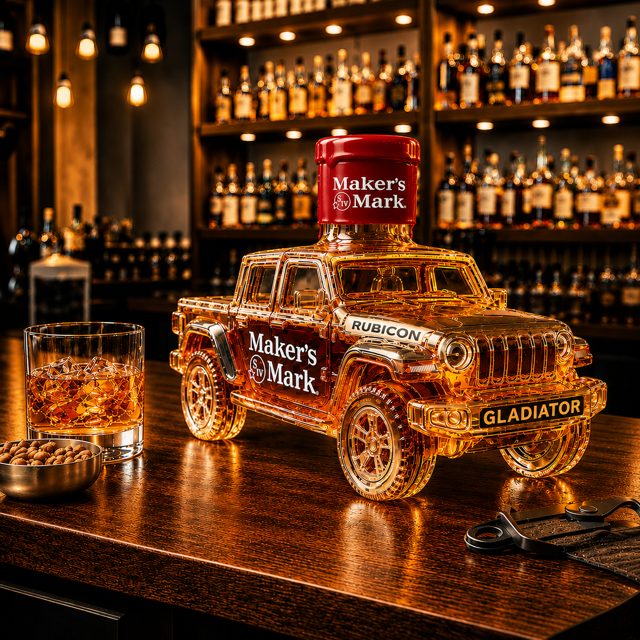 Jeep Gladiator Rubicon Whiskey Bottle
