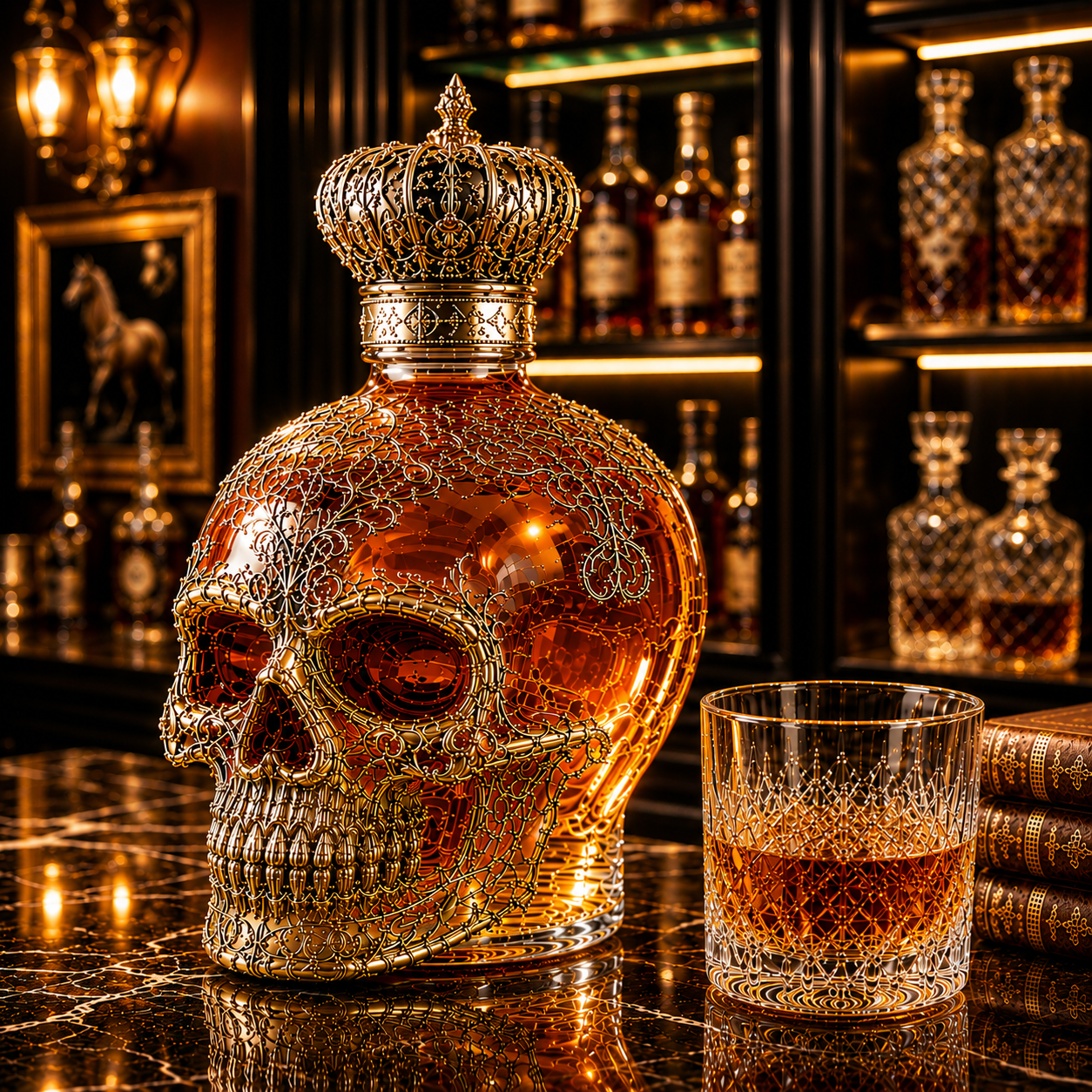 Royal Skull Whiskey Decanter