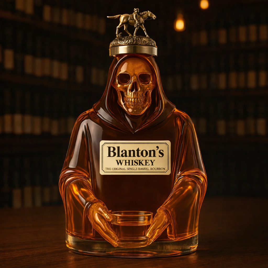Unique Skeleton Design Whiskey Bottle