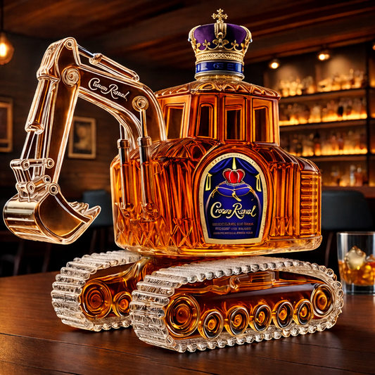 Excavator Whiskey Bottle