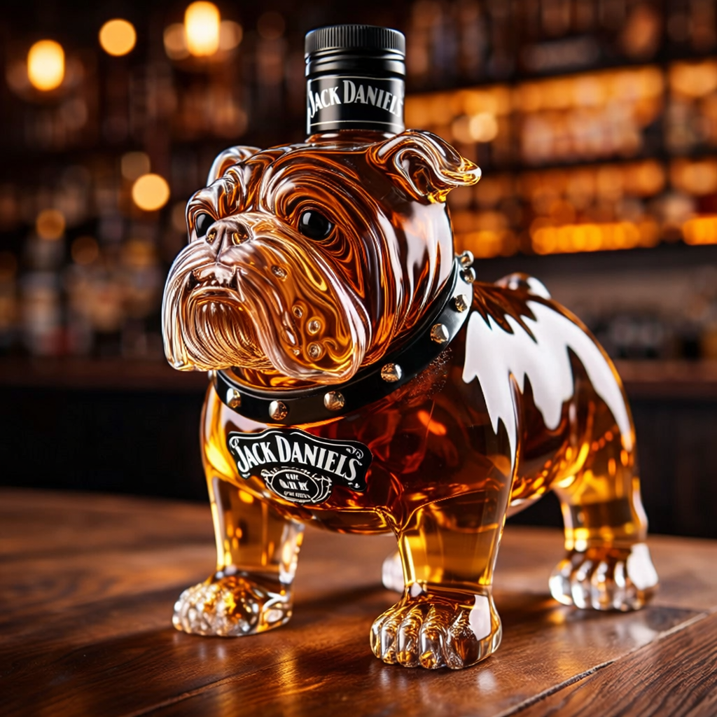 Bulldog Whiskey Bottle