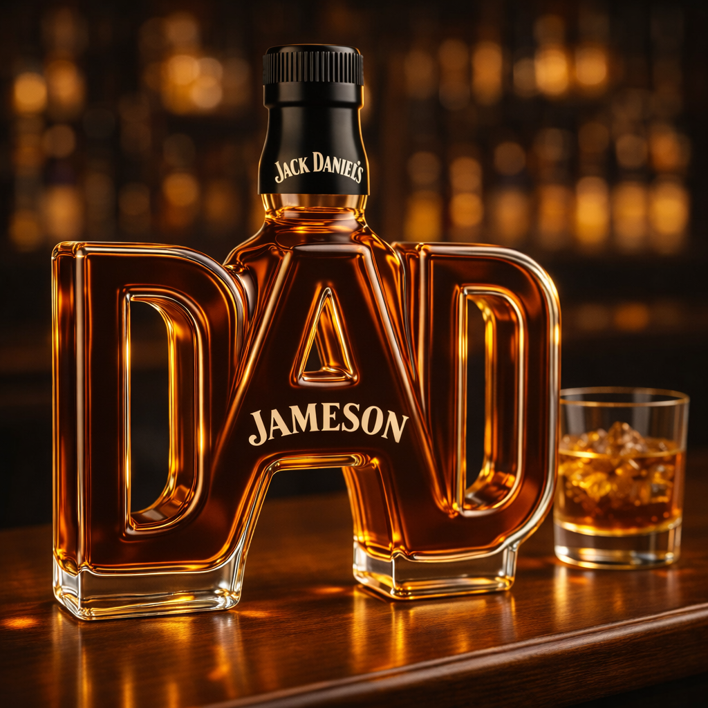 DAD Whiskey Bottle