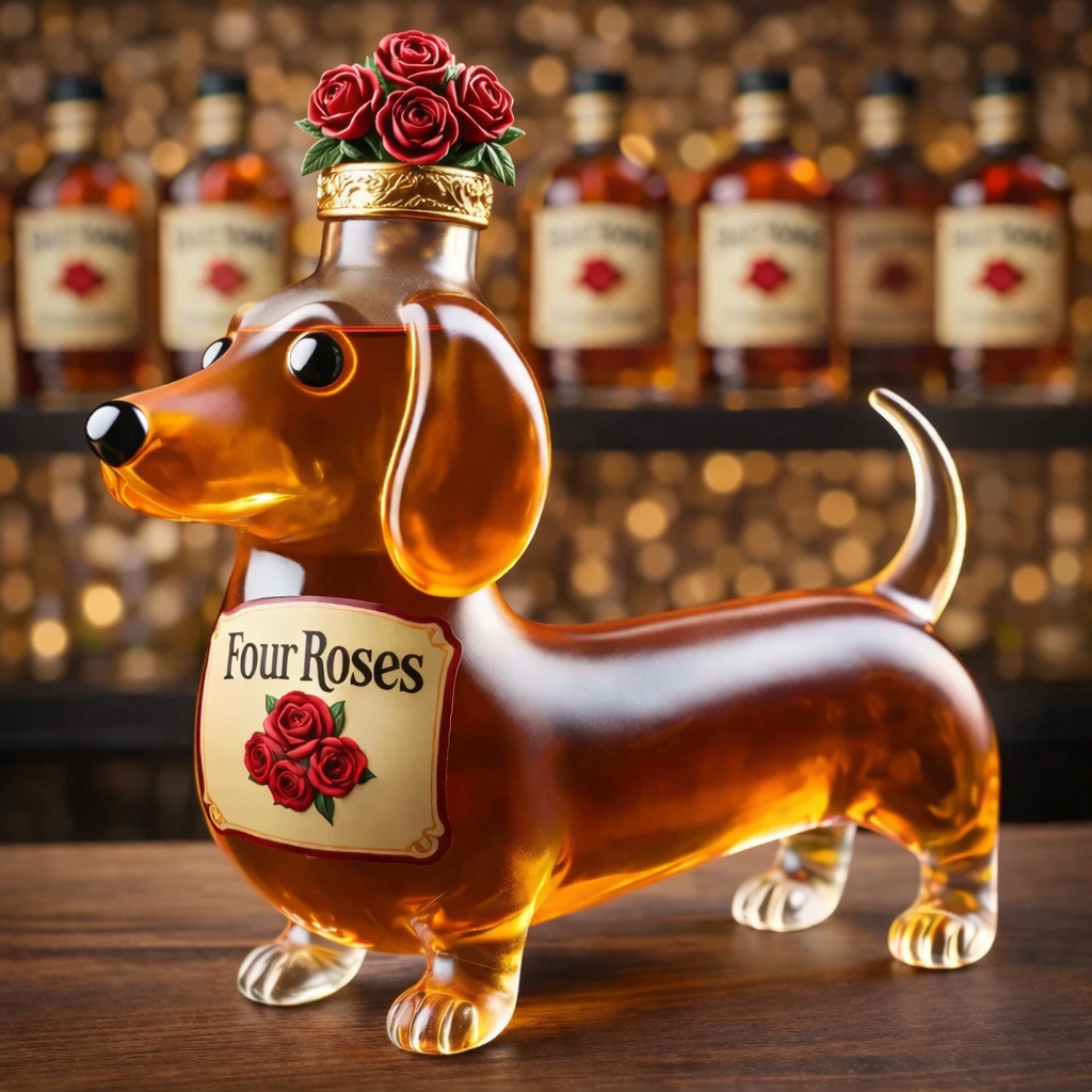 Dachshund Dog Whiskey Bottle
