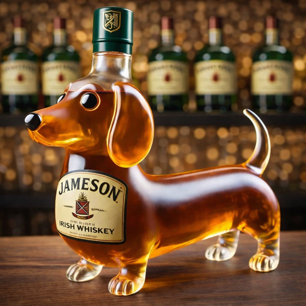 Dachshund Dog Whiskey Bottle