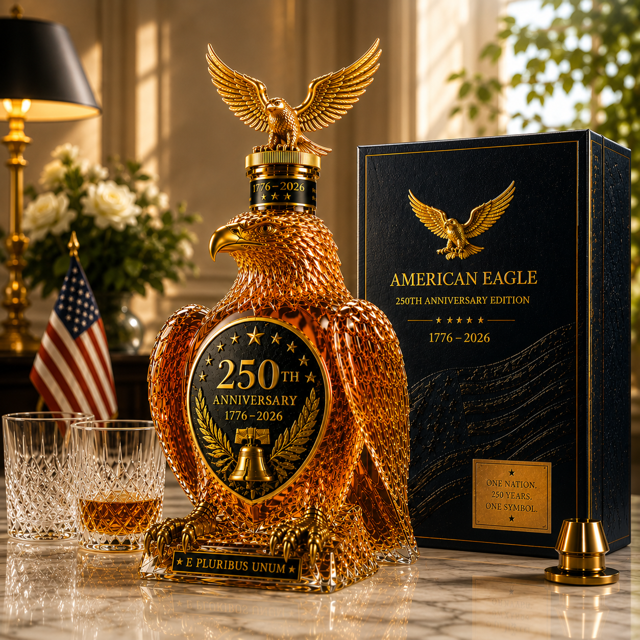 American Eagle 250th Anniversary Whiskey Decanter