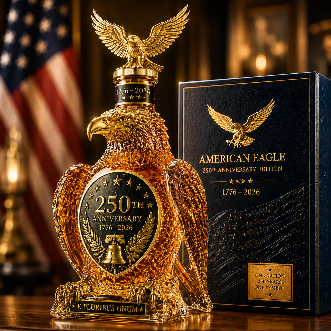 American Eagle 250th Anniversary Whiskey Decanter
