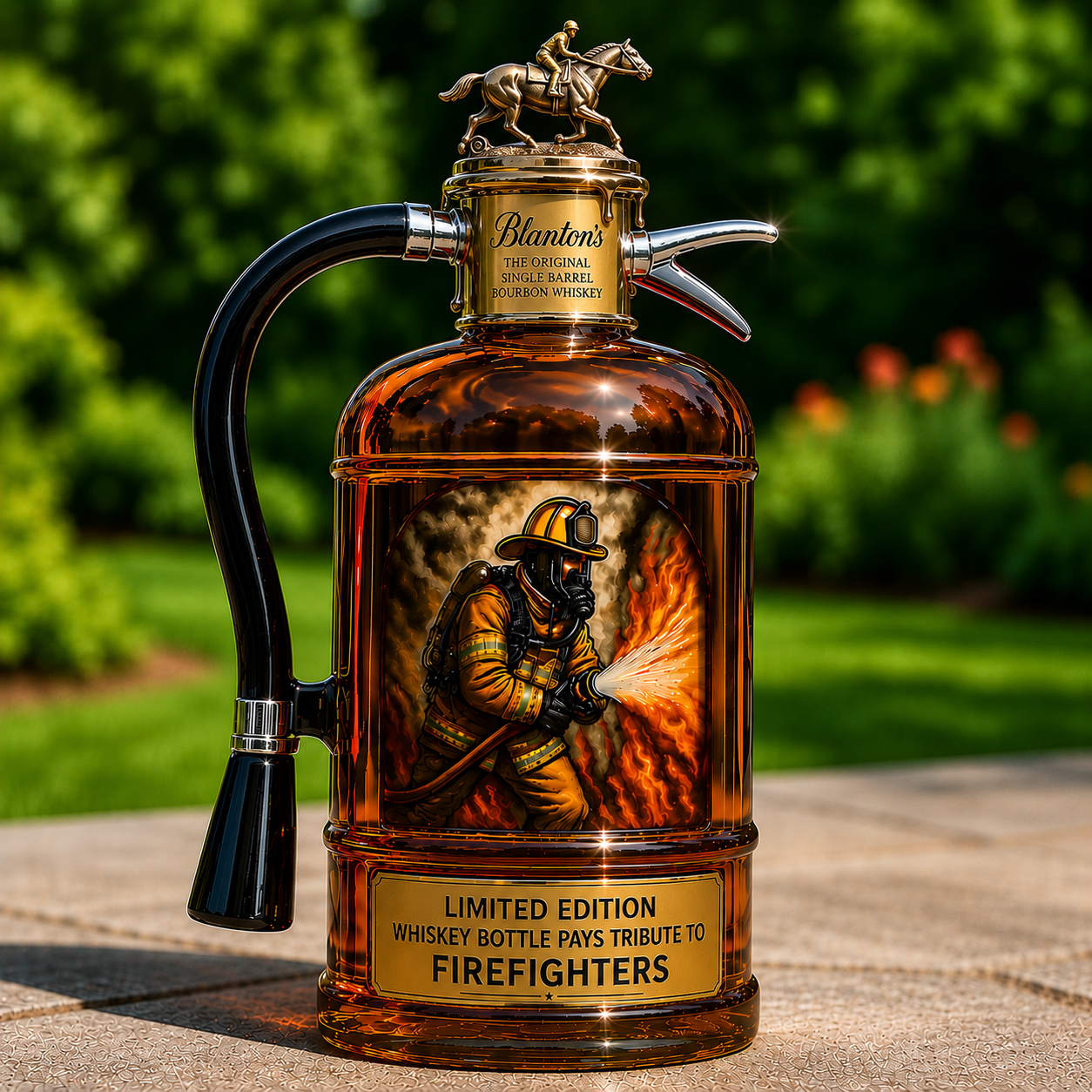 Limited Edition Fire Extinguisher Whiskey Bottle