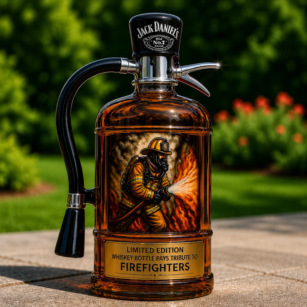 Limited Edition Fire Extinguisher Whiskey Bottle
