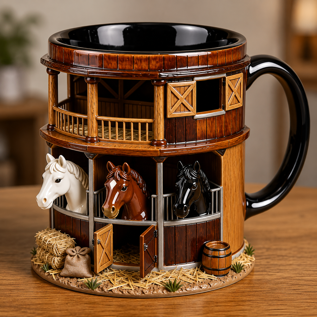 Horse Barn Print Coffee Mug