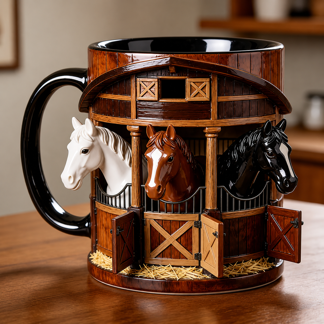 Horse Barn Print Coffee Mug