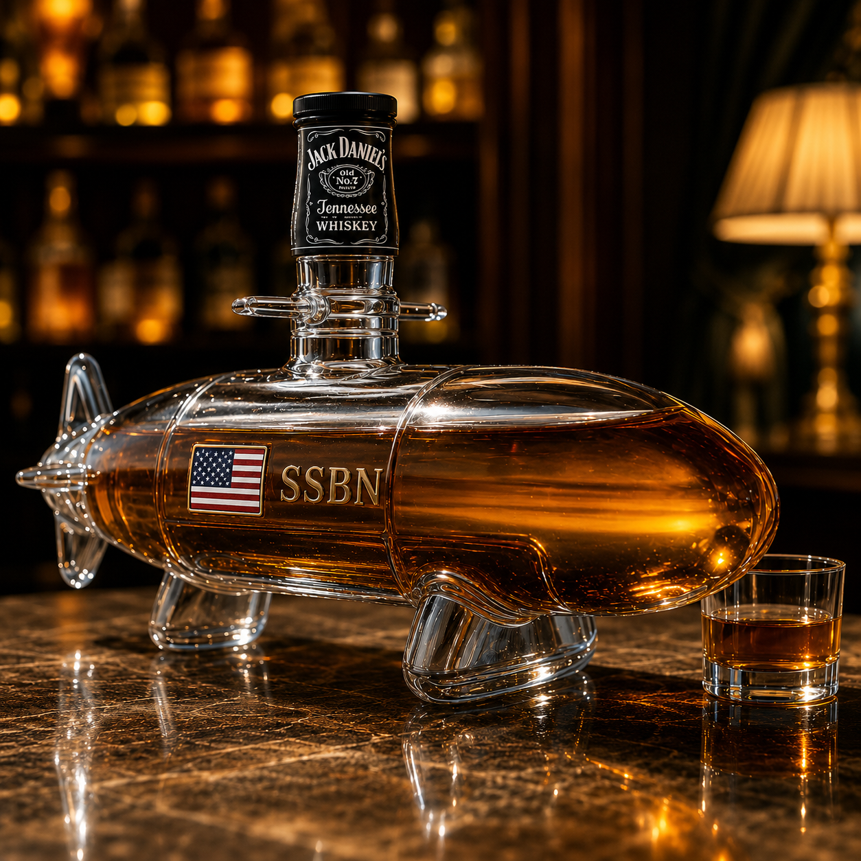 SSBN Whiskey Submarine Bottle