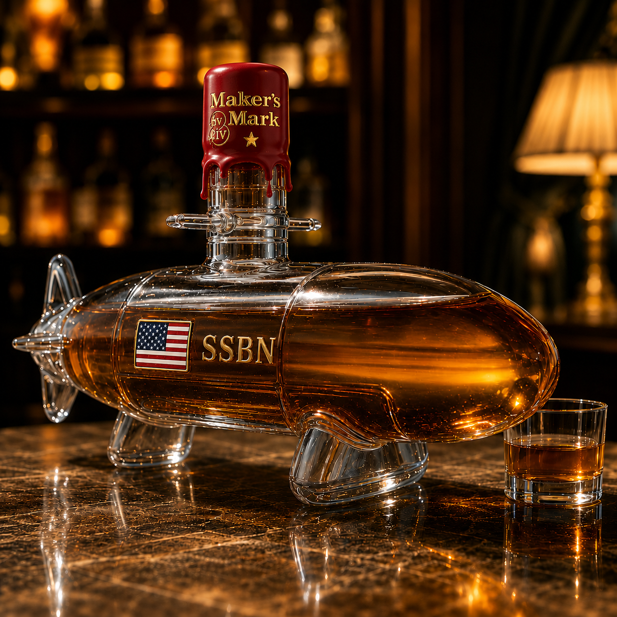 SSBN Whiskey Submarine Bottle