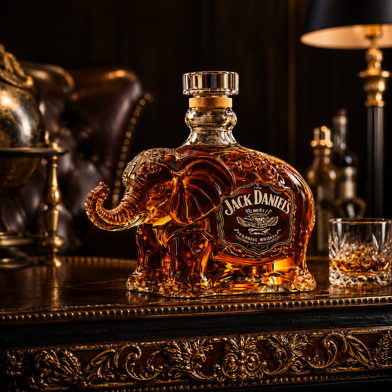 Elephant Whiskey Bottle