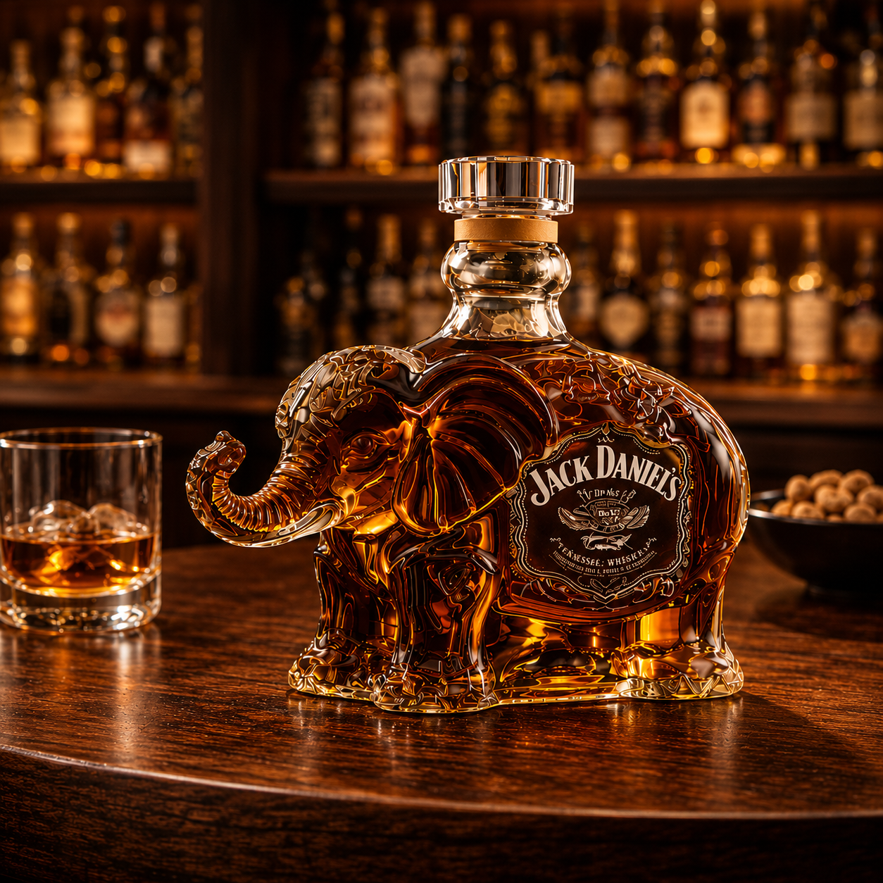 Elephant Whiskey Bottle