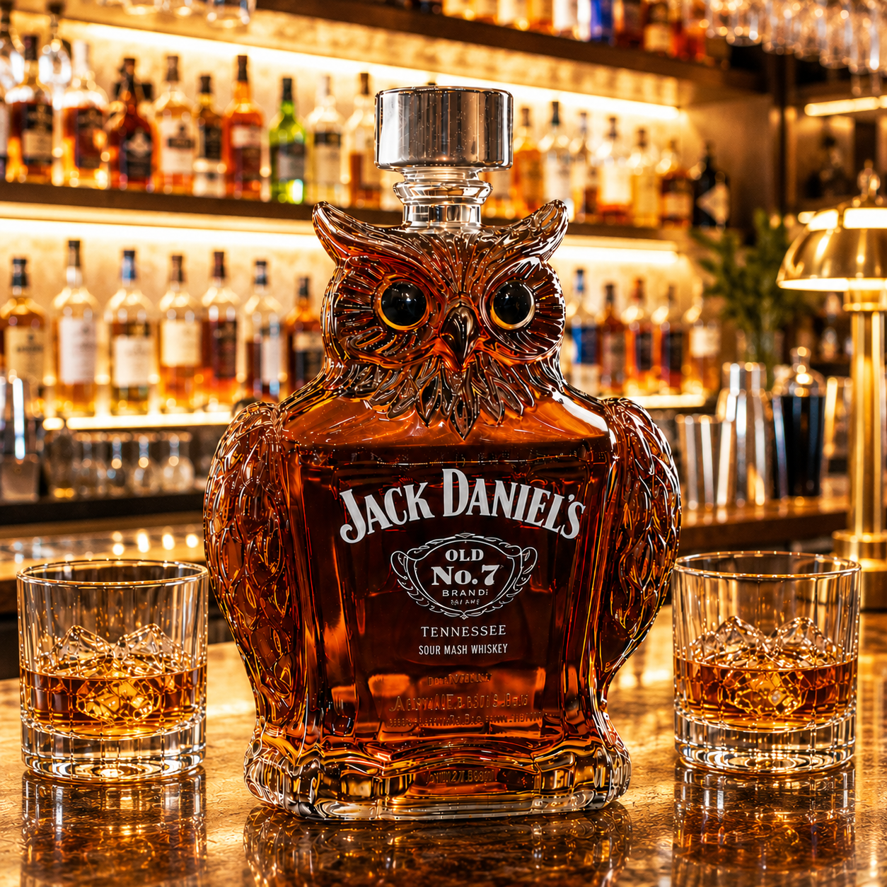 Owl Whiskey Bottle