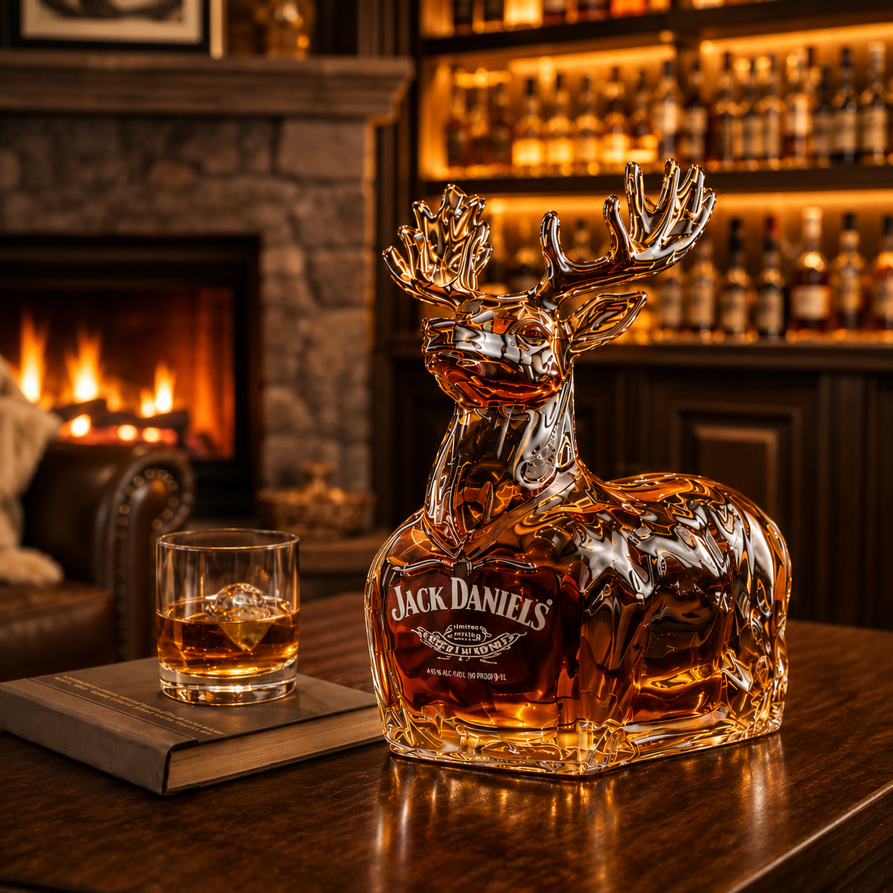 Deer Whiskey Bottle
