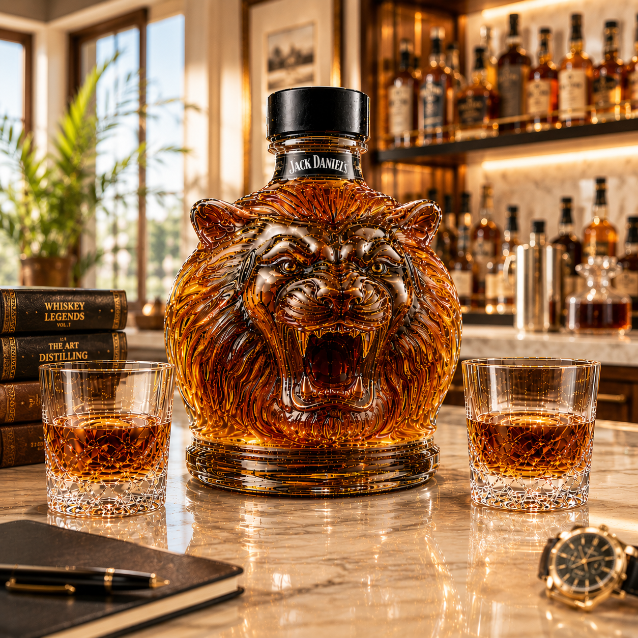 Lion Whiskey Bottle