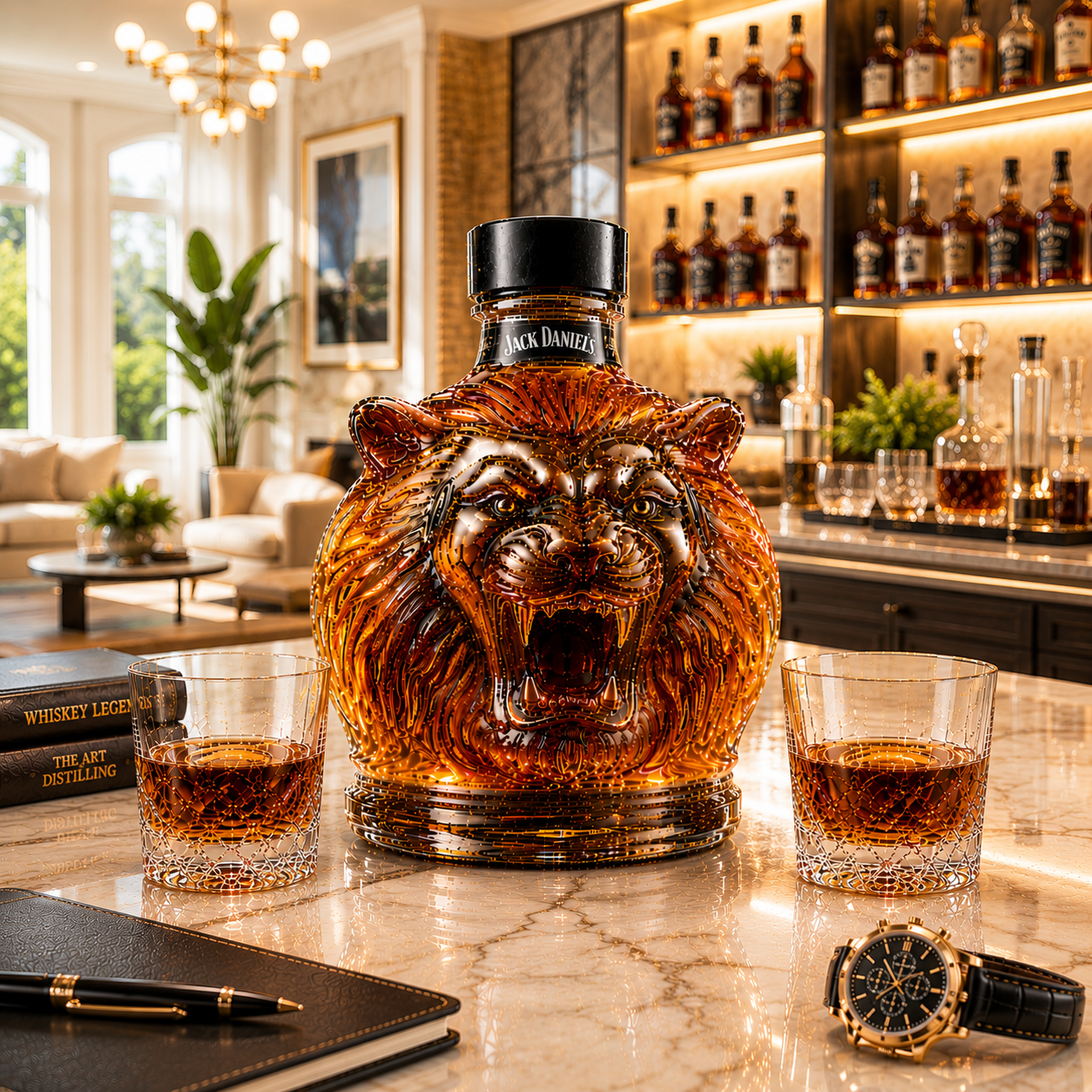 Lion Whiskey Bottle