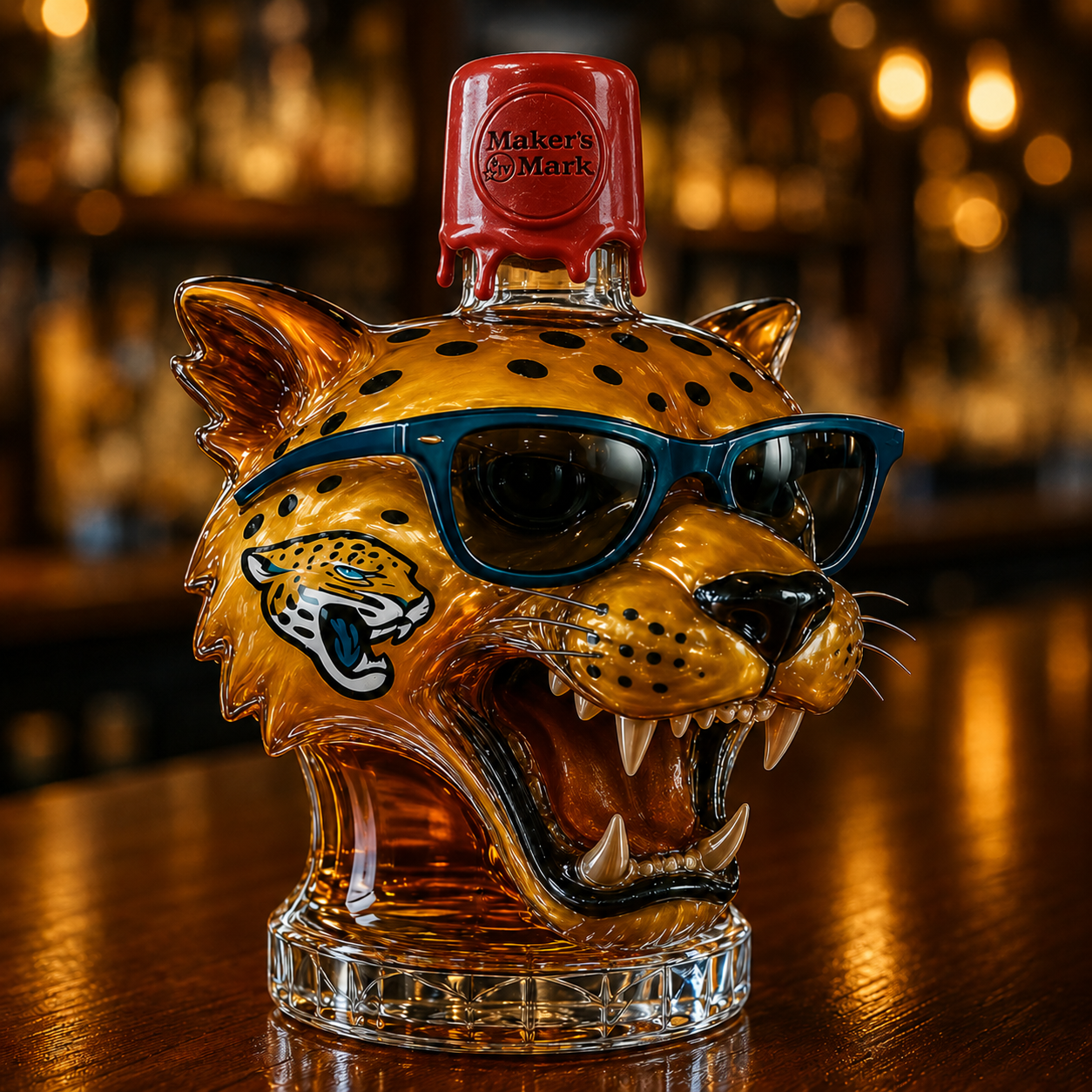 Leopard Whiskey Bottle
