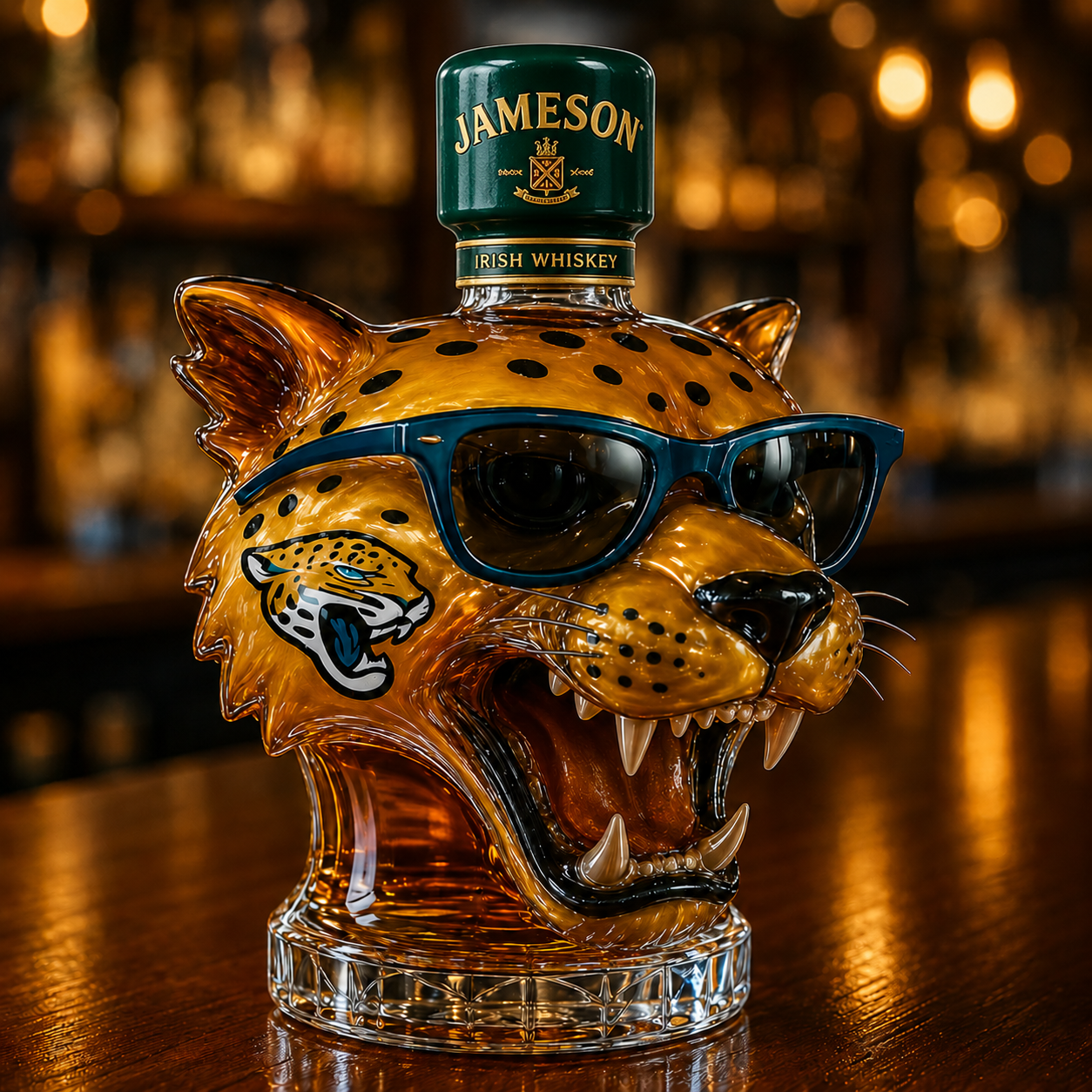 Leopard Whiskey Bottle