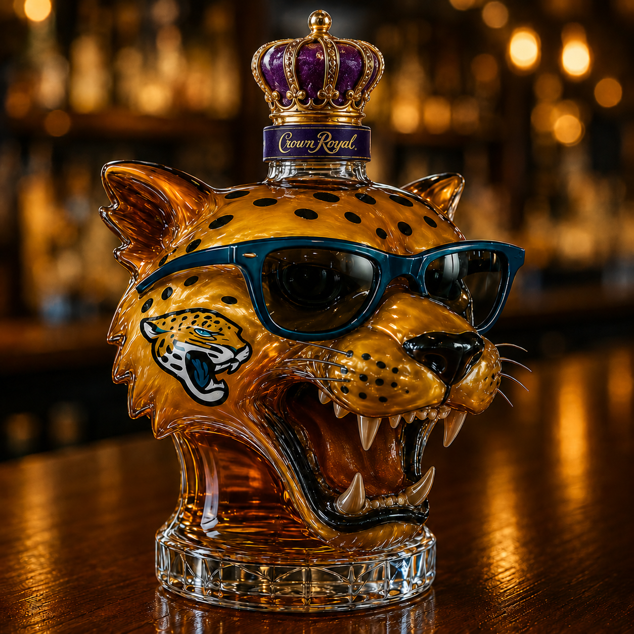 Leopard Whiskey Bottle