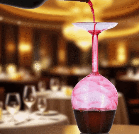 Upside Down Wine Glass