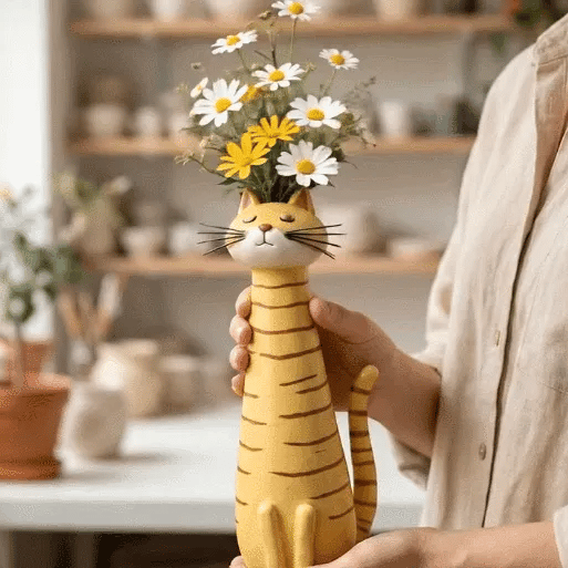 Quirky Cat Vase