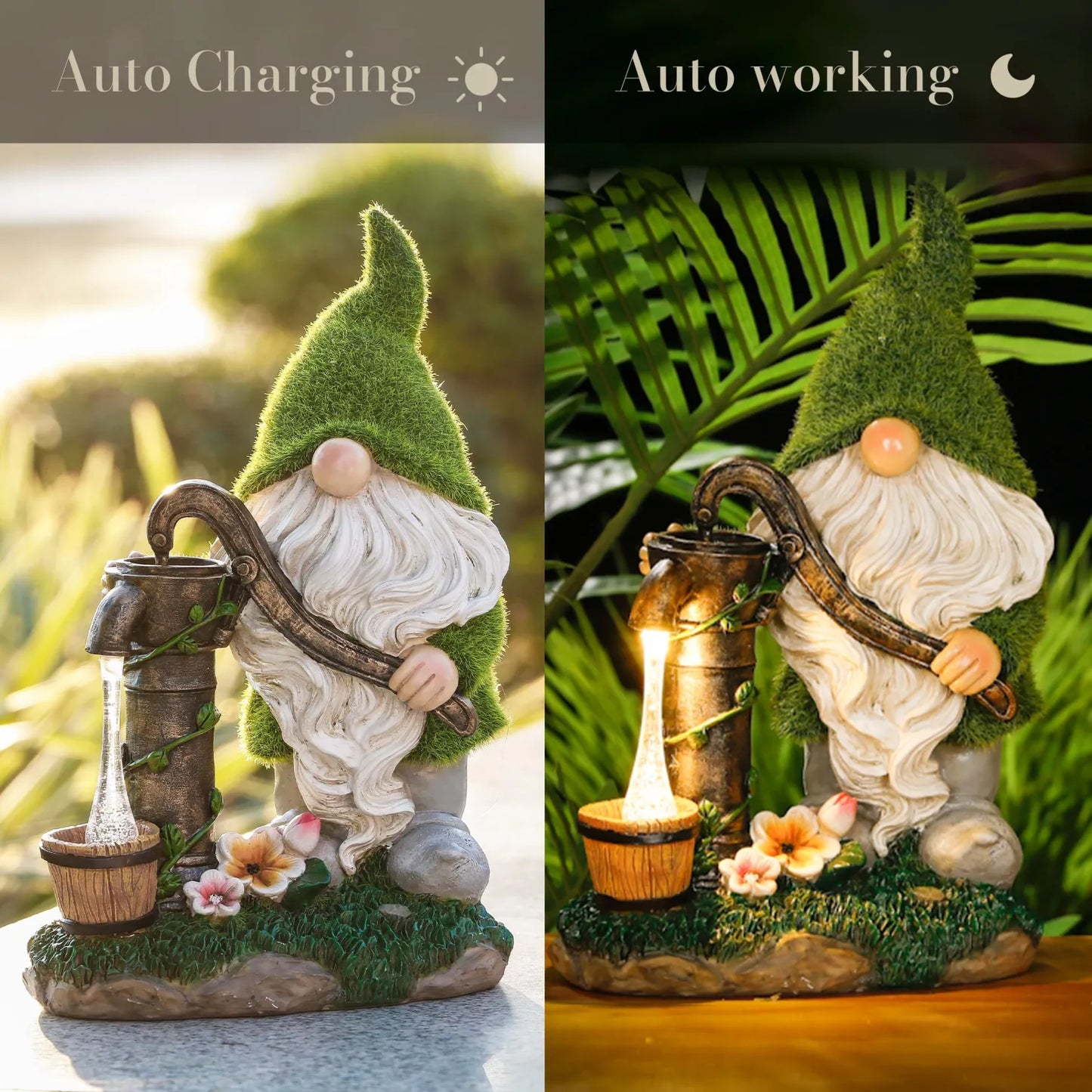Solar Garden Outdoor Dwarf Statue