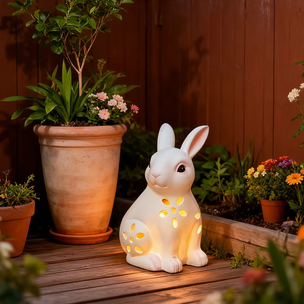 Solar Easter Rabbit Garden Decor