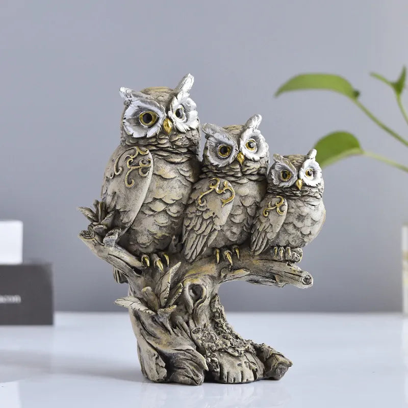 Owl Statue Resin Ornament