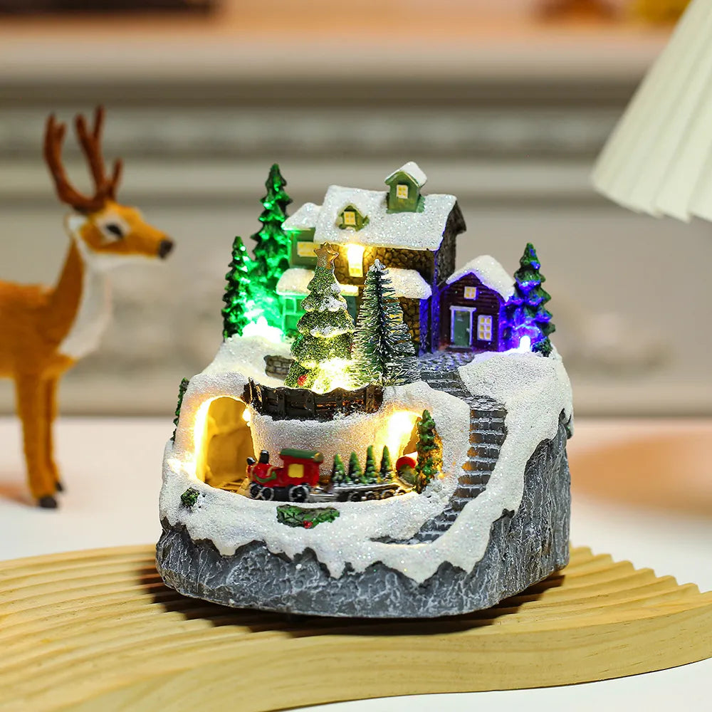 Christmas Igloo Electric Light Train Music Box Christmas Decorations