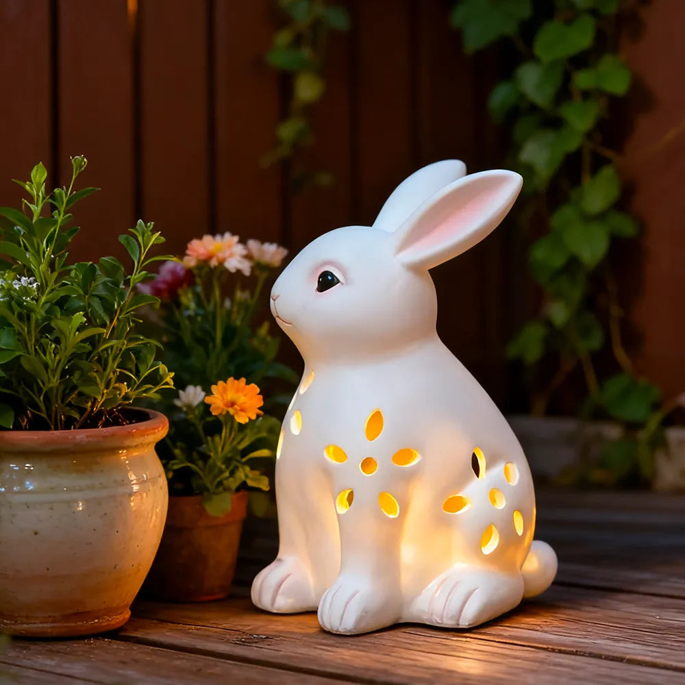 Solar Easter Rabbit Garden Decor